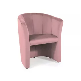 TM-1 Bársony Kagyló Fotel Antik Rózsaszín
