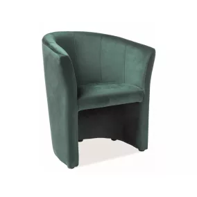 TM-1 Prémium Bársony Fotel Smaragdzöld