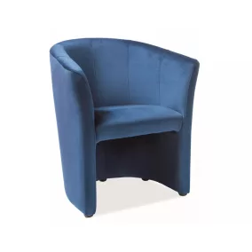 TM-1 Bársony Fotel Tengerkék Kényelmes