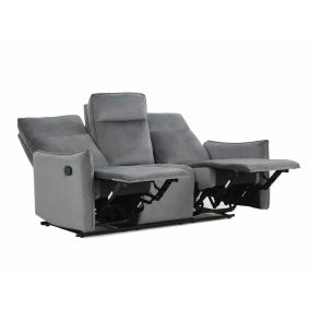 Travis Luxus Kihúzható Bársony Kanapé Szürke Relax