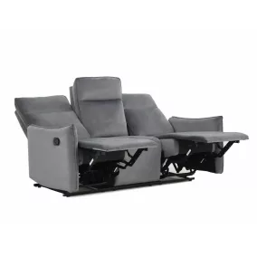 Travis Luxus Kihúzható Bársony Kanapé Szürke Relax