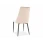 Trix B Bézs Bársony Étkezőszék Fekete Fém Vázzal