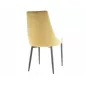 Trix B Curry Bársony Étkezőszék Fekete Fém Vázzal
