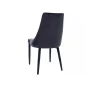   Trix Velvet Elegance Bársony Étkezőszék Fekete Fém Steppelt