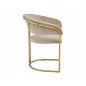 Tulipe Velvet Bézs Bársony Étkezőszék Arany Vázzal