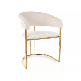 Tulipe Velvet Bársony Étkezőszék Arany Vázzal