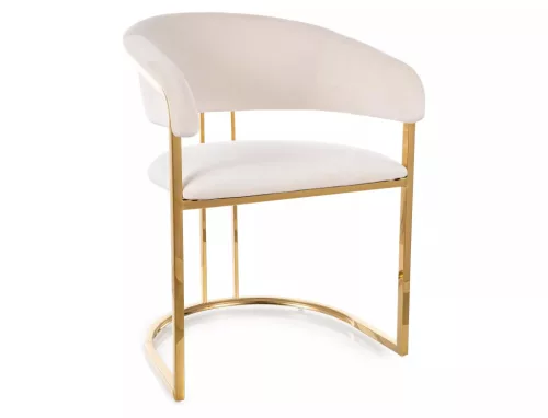 Tulipe Velvet Bársony Étkezőszék Arany Vázzal