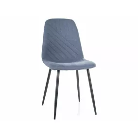 Twist Nea Étkezőszék Fém Farmer Kék Átlós Varrással