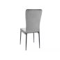   Vigo Bluvel Elegáns Bársony Étkezőszék Szürke Fekete Vázzal