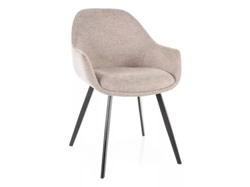 Vinto Brego Étkezőszék Szövet Bézs Fekete Vázzal