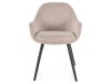 Vinto Brego Étkezőszék Szövet Bézs Fekete Vázzal
