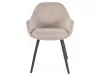 Vinto Brego Étkezőszék Szövet Bézs Fekete Vázzal