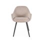 Vinto Brego Étkezőszék Szövet Bézs Fekete Vázzal