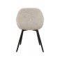   Vinto Brego Étkezőszék Szövet Világos Bézs Fekete Vázzal