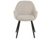 Vinto Brego Étkezőszék Szövet Világos Bézs Fekete Vázzal