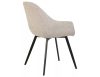 Vinto Brego Étkezőszék Szövet Világos Bézs Fekete Vázzal