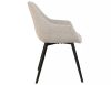 Vinto Brego Étkezőszék Szövet Világos Bézs Fekete Vázzal