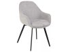 Vinto Brego Szürke Étkezőszék Fekete Fém Vázzal