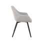Vinto Brego Szürke Étkezőszék Fekete Fém Vázzal