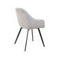 Vinto Brego Szürke Étkezőszék Fekete Fém Vázzal