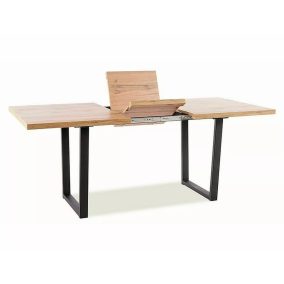   Vito Artisan Kinyitható MDF Étkezőasztal Tölgy-Fekete Ipari Dizájn