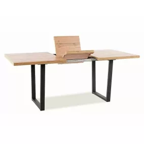   Vito Artisan Kinyitható MDF Étkezőasztal Tölgy-Fekete Ipari Dizájn