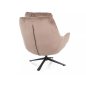 Vivien Velvet Forgó Fotel Bársony Sötétbézs Fekete