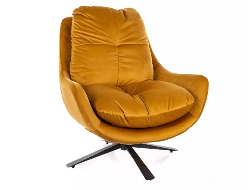 Vivien Velvet Forgó Fotel Curry Bársony