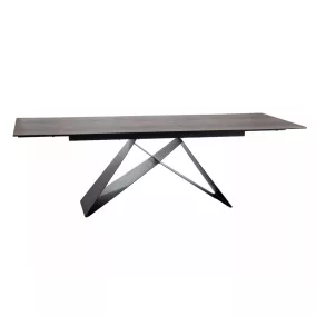 Westin Ceramic Legno Bővíthető Étkezőasztal Edzett Üveg-Kerámia Barna-Fekete