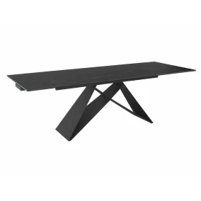   Westin Ceramic Sahara Noir Bővíthető Üvegkerámia Étkezőasztal Fekete