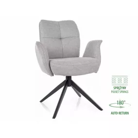 Wing Brego Forgó Étkezőszék Világosszürke Szövettel