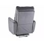 Zefir Velvet Elektromos Relax Fotel Szürke Bársony USB