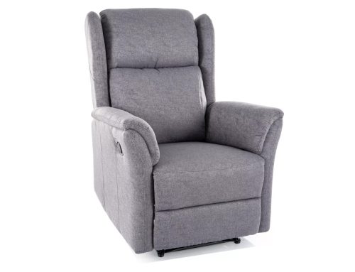 Zeus Kinyitható Relaxációs Fotel Szürke Szövet Fekete Fém Vázzal