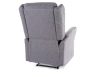 Zeus Kinyitható Relaxációs Fotel Szürke Szövet Fekete Fém Vázzal